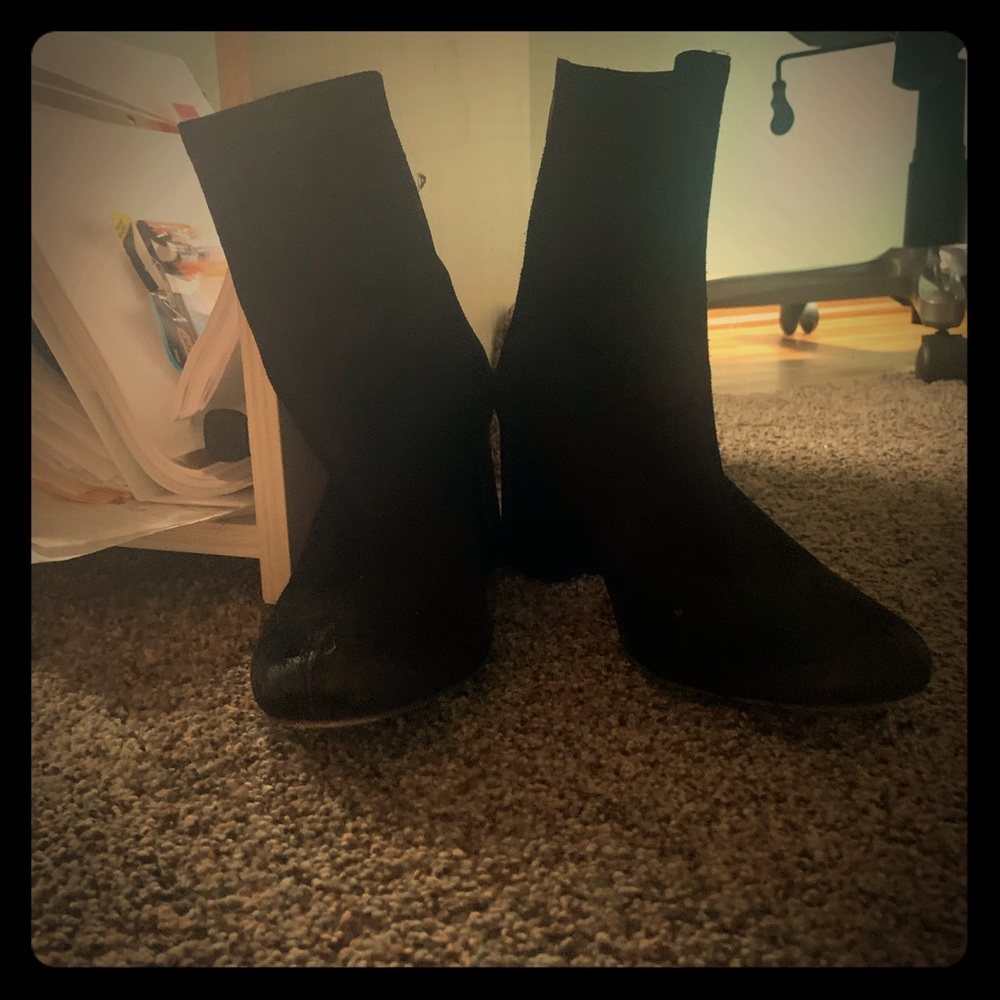 Free people velvet black bootie